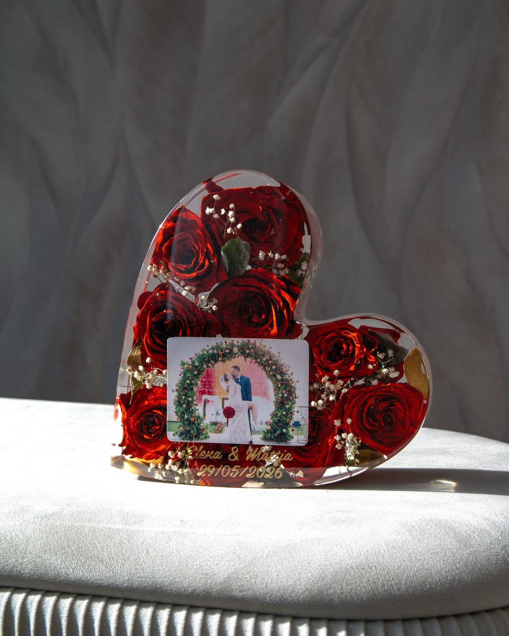 Bouquet in resina - Cuore grande