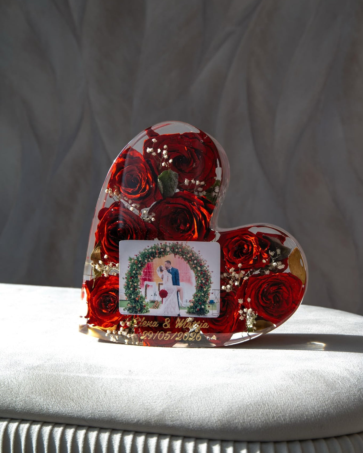 Bouquet in resina - Cuore grande