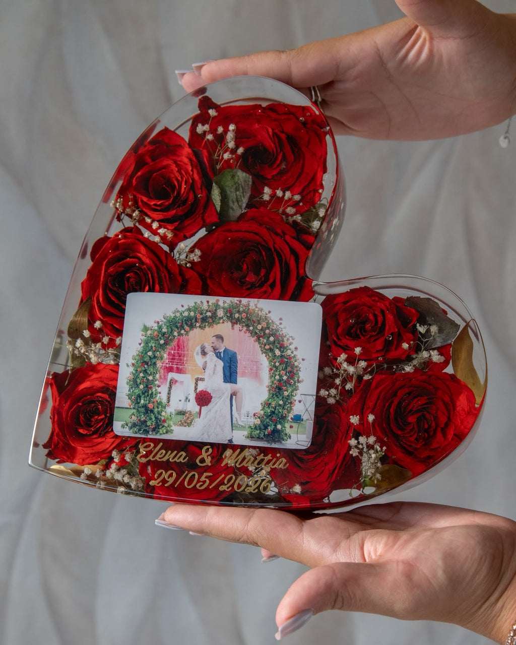 Bouquet in resina - Cuore grande