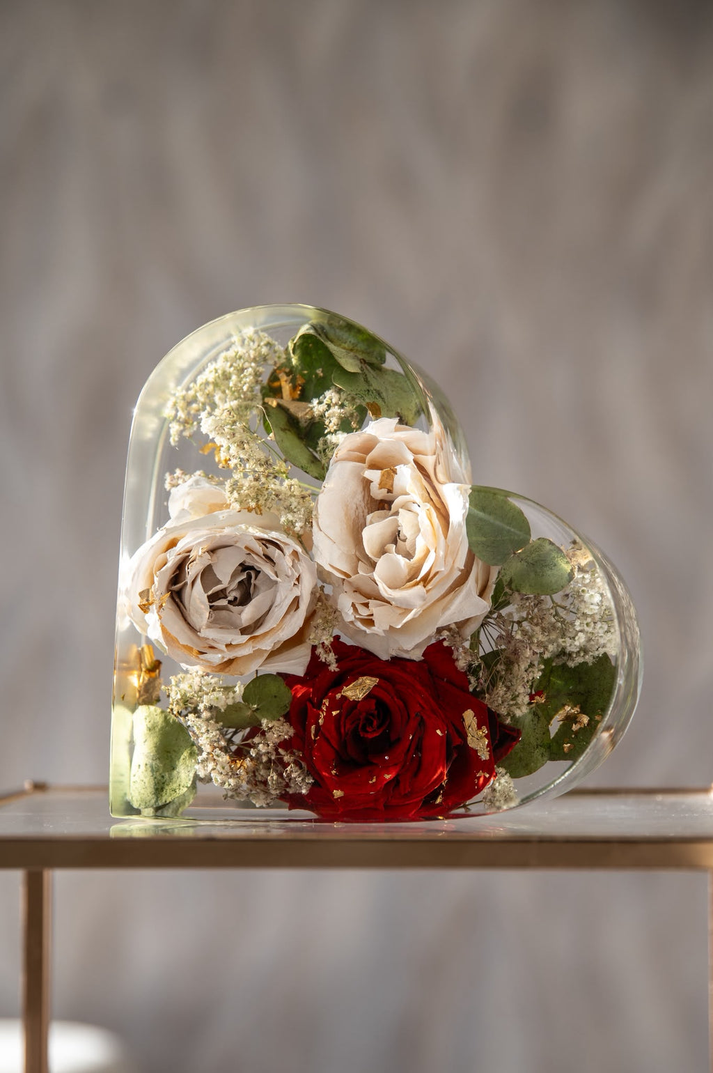 Bouquet in resina - Cuore medio