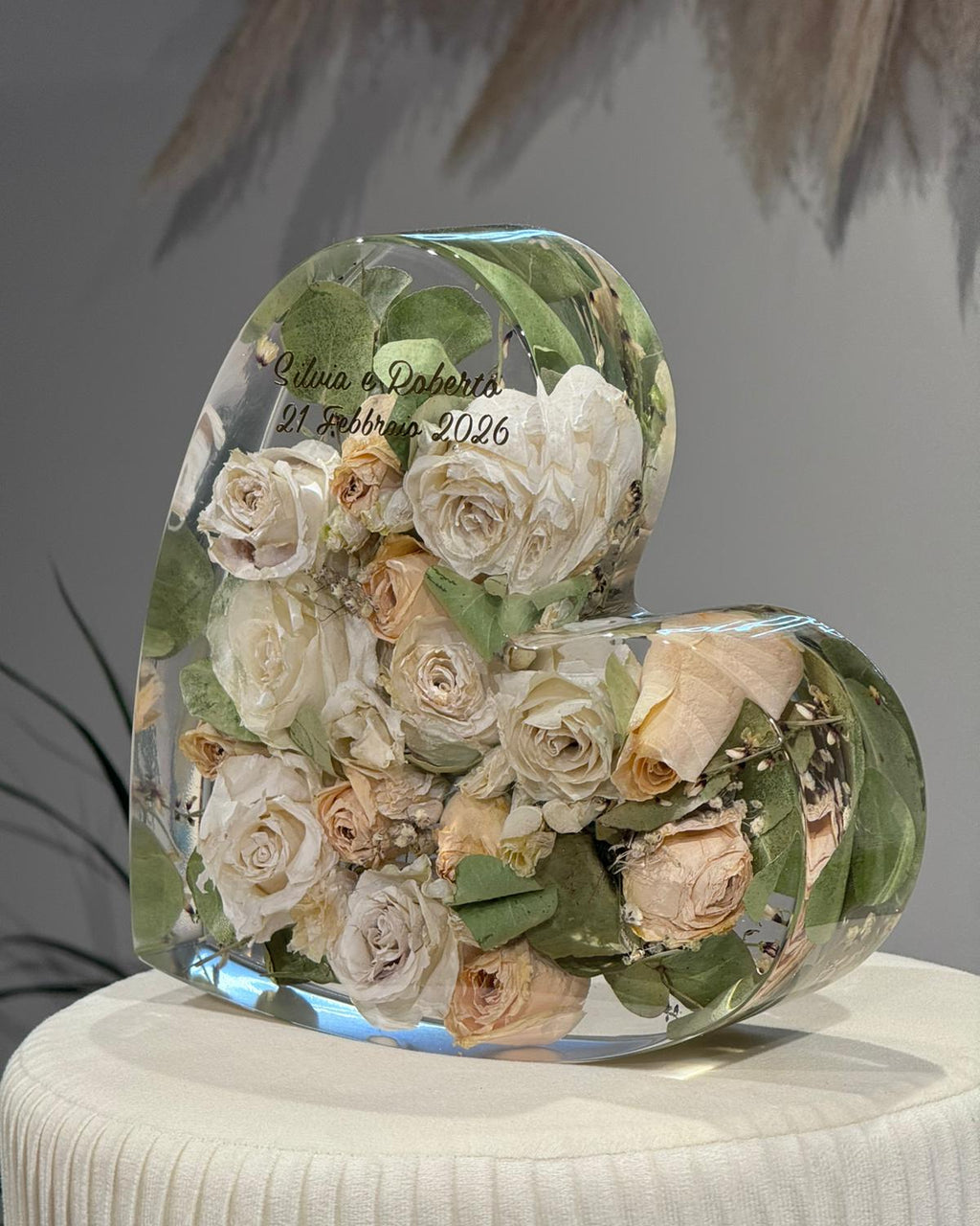 Bouquet in resina - Cuore grande