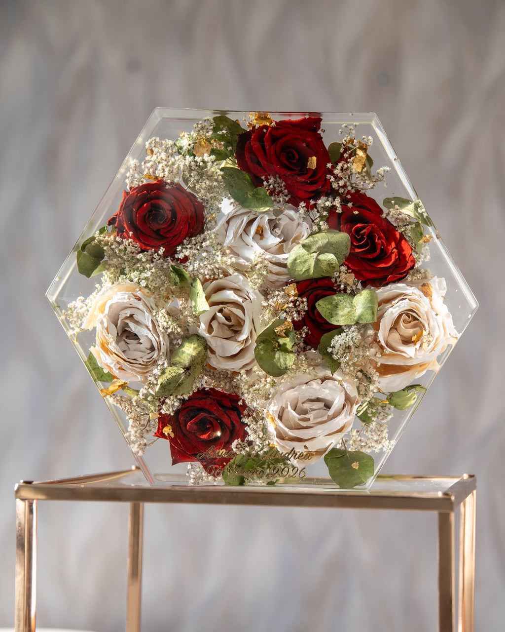 Bouquet in resina - Esagonale grande