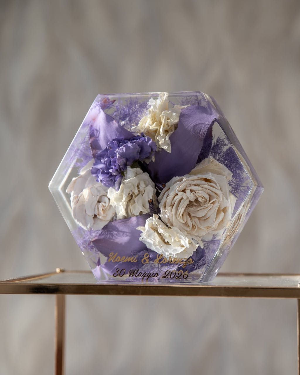 Bouquet in resina - Esagonale medio