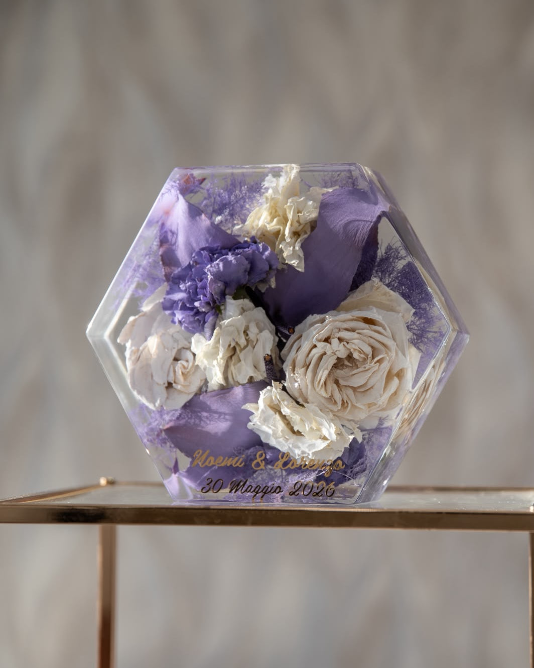 Bouquet in resina - Esagonale medio