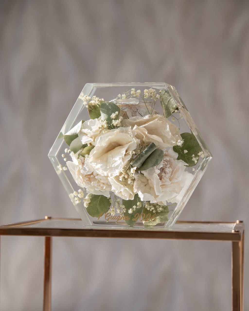 Bouquet in resina - Esagonale medio