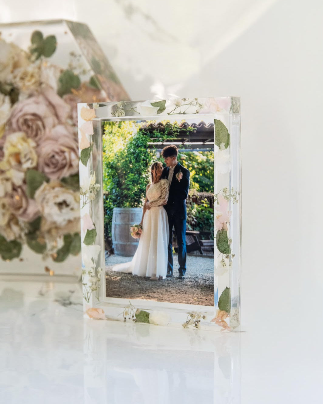 Bouquet in resina - Cornice porta foto