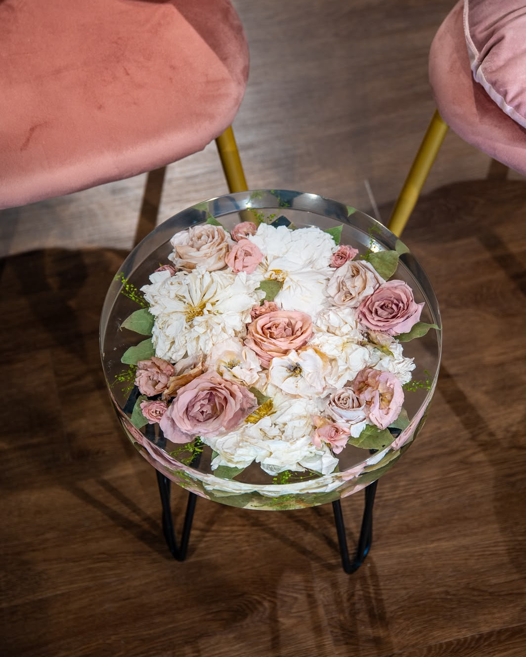 Bouquet in resina - Tavolino in resina